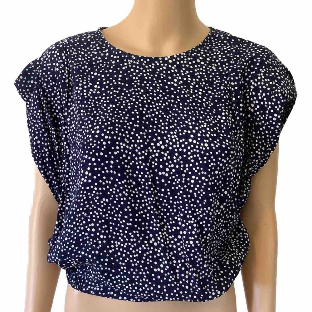 Express Size Medium Crop Top Dot Pattern, Pad Sho… - image 1